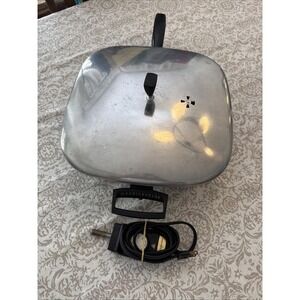 MCM 50s Vintage Westinghouse Auto Fry Pan Electric Skillet Lid USA TESTED Works